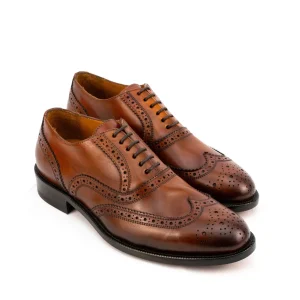 MUSTO Francesina Brogue in Pelle suola in cuoio Barone